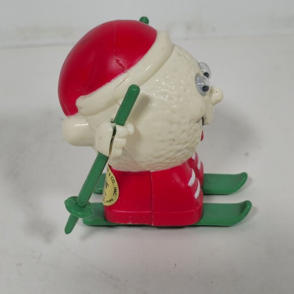 Wind-Up Skiing Santa Egg Toy By Russ Working Vintage Toy - Picture 2 of 5